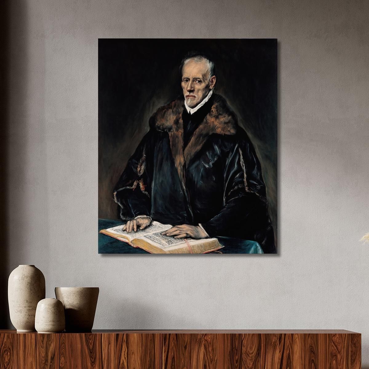 Ritratto Del Dottor Francisco De Pisa El Greco (Domenikos Theotokopoulos) egr30 quadro stampa su tela