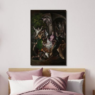 L'Adorazione Dei Pastori El Greco (Domenikos Theotokopoulos), egr53 quadro stampa su tela