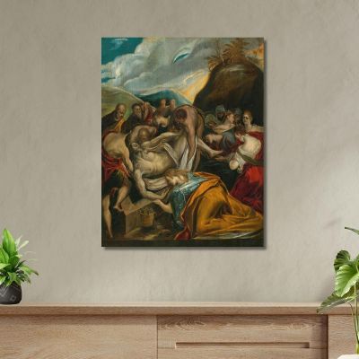 Die Grablegung Christi El Greco (Domenikos Theotokopoulos), egr58 drucken auf leinwand