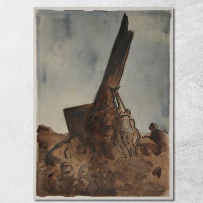 Installazione Di Un Osservatorio Da Parte Dei Camuffatori Jean-Louis Forain jfr43 quadro stampa su tela