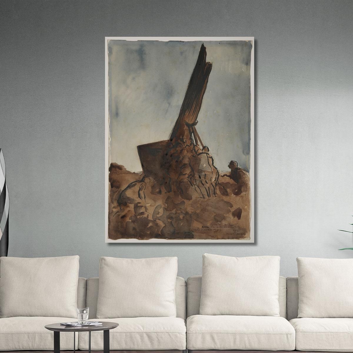 Installazione Di Un Osservatorio Da Parte Dei Camuffatori Jean-Louis Forain jfr43 quadro stampa su tela