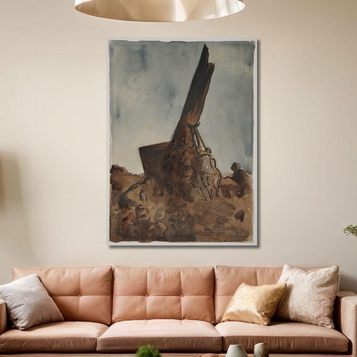 Installazione Di Un Osservatorio Da Parte Dei Camuffatori Jean-Louis Forain jfr43 quadro stampa su tela