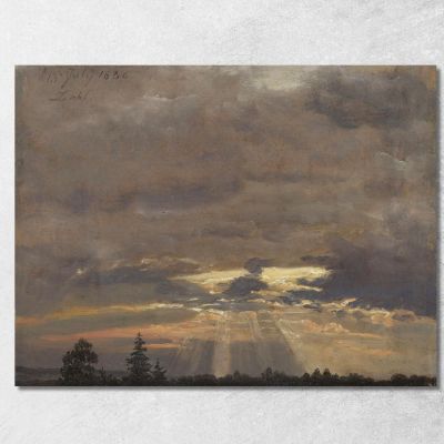 Studio Di Nuvole Con Raggi Di Sole Johan Christian Dahl jcd8 quadro stampa su tela