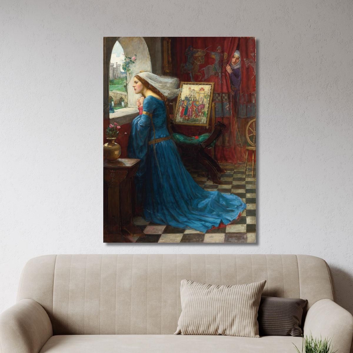 La Bella Rosamunda John William Waterhouse jww12 quadro stampa su tela