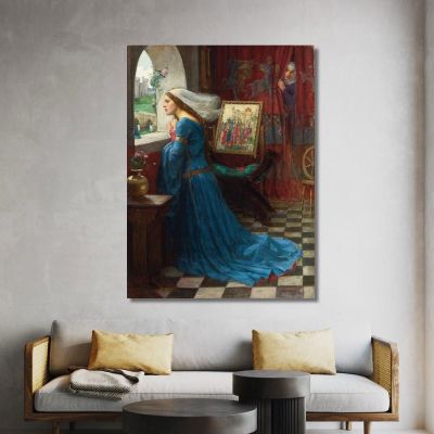 La Bella Rosamunda John William Waterhouse jww12 quadro stampa su tela La Bella Rosamunda John William Waterhouse jww12 quadro stampa su tela