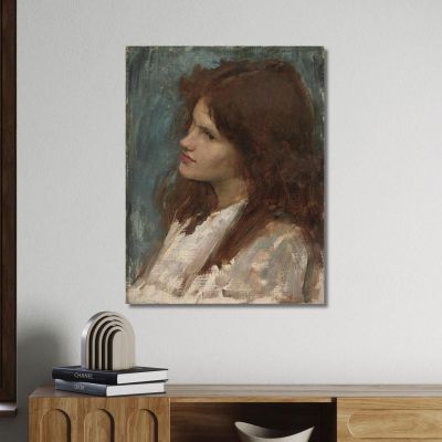 Testa Di Una Ragazza John William Waterhouse jww14 quadro stampa su tela Testa Di Una Ragazza John William Waterhouse jww14 quadro stampa su tela