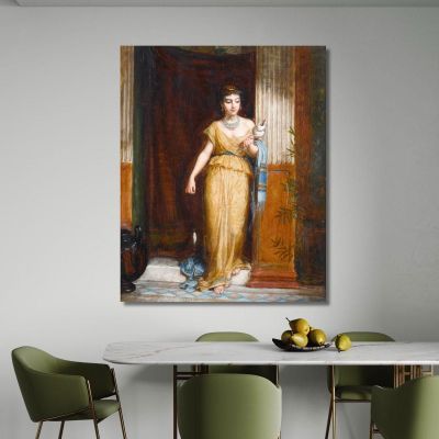 La Filatrice John William Waterhouse jww20 quadro stampa su tela
