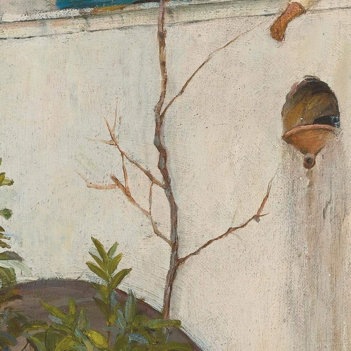 Signora Su Un Balcone A Capri John William Waterhouse jww21 quadro stampa su tela