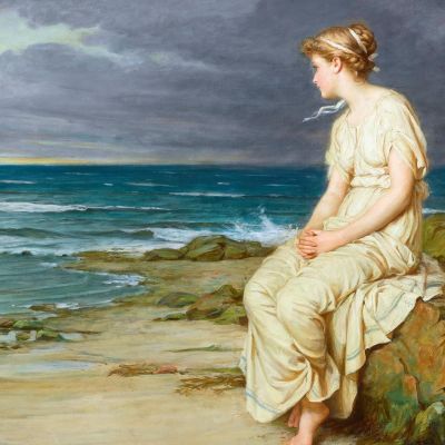 Miranda John William Waterhouse jww25 quadro stampa su tela Miranda John William Waterhouse jww25 quadro stampa su tela