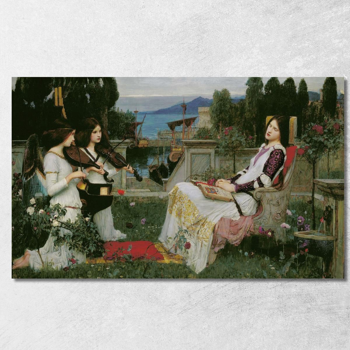 Santa Cecilia John William Waterhouse jww28 quadro stampa su tela Santa Cecilia John William Waterhouse jww28 quadro stampa su tela