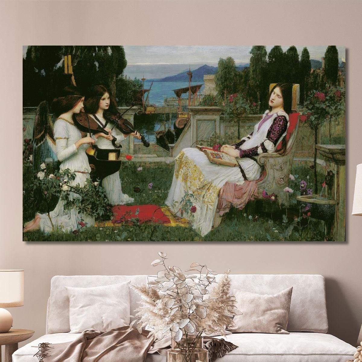 Santa Cecilia John William Waterhouse jww28 quadro stampa su tela