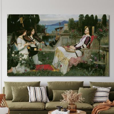 Santa Cecilia John William Waterhouse jww28 quadro stampa su tela Santa Cecilia John William Waterhouse jww28 quadro stampa su tela