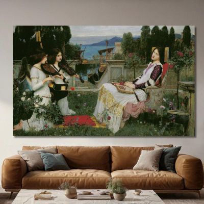 Santa Cecilia John William Waterhouse jww28 quadro stampa su tela Santa Cecilia John William Waterhouse jww28 quadro stampa su tela