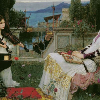 Santa Cecilia John William Waterhouse jww28 quadro stampa su tela Santa Cecilia John William Waterhouse jww28 quadro stampa su tela