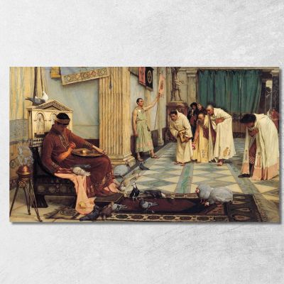 I Favoriti Dell'Imperatore Onorio 2 John William Waterhouse jww32 quadro stampa su tela