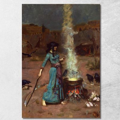 Il Cerchio Magico John William Waterhouse jww34 quadro stampa su tela