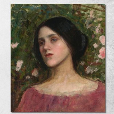 Il Pergolato Di Rose John William Waterhouse jww36 quadro stampa su tela
