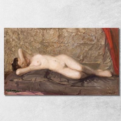 Donna Nuda Distesa Leon Wyczółkowski lwy29 quadro stampa su tela