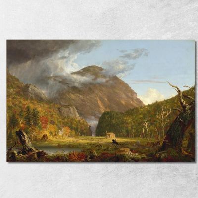 Una Veduta Del Passo Di Montagna Chiamato La Gola Delle White Mountains: Crawford Notch Thomas Cole tcl2 quadro stampa su tela