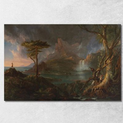 Una Scena Selvaggia Thomas Cole tcl4 quadro stampa su tela