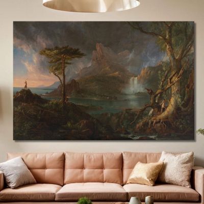 Eine Wilde Szene Thomas Cole, tcl4 drucken auf leinwand