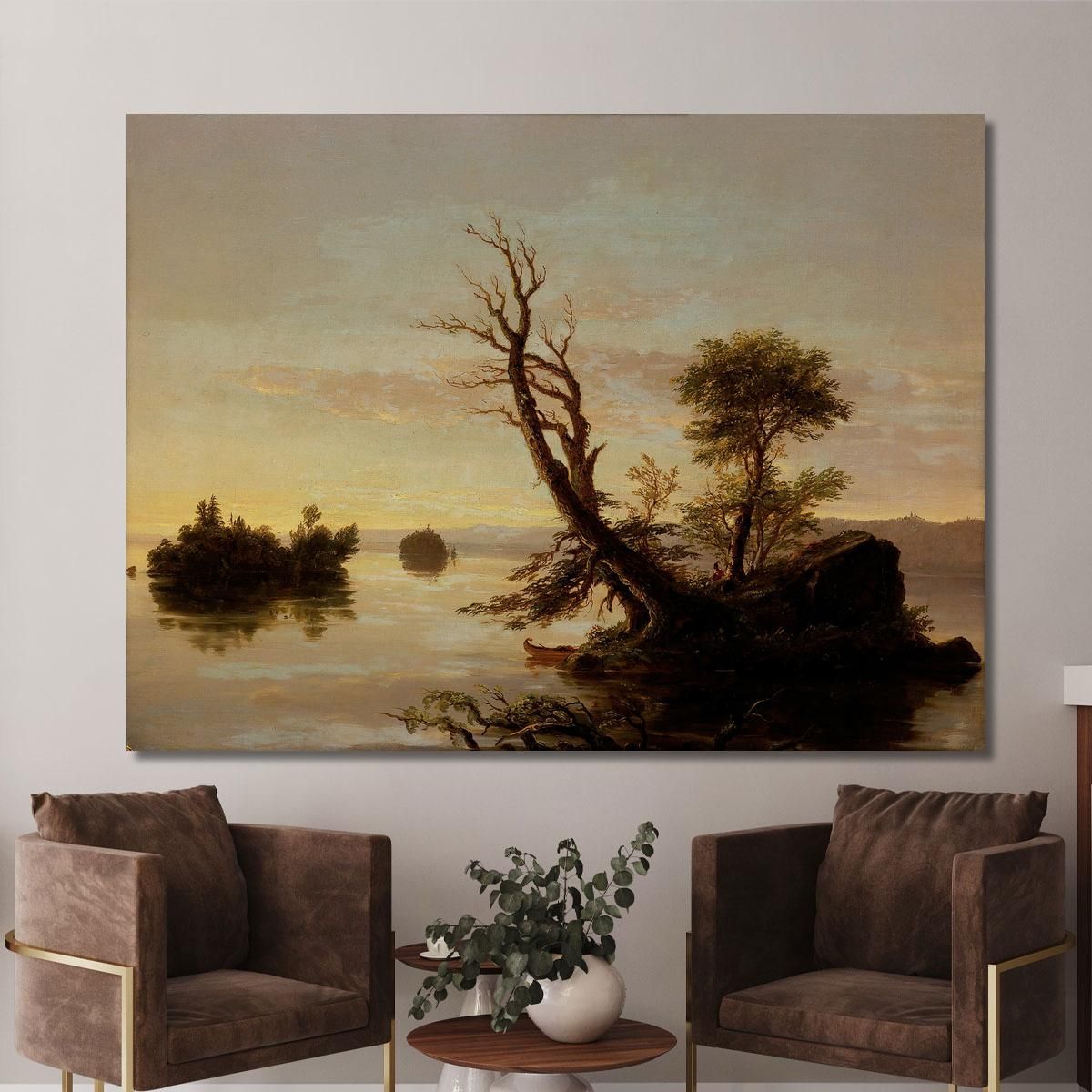 Scena Di Un Lago Americano Thomas Cole tcl5 quadro stampa su tela