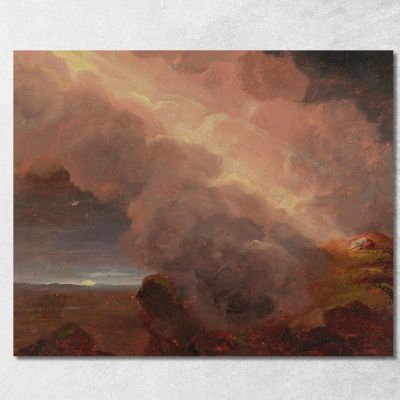 Nuvole Sulla Cima Della Montagna Thomas Cole tcl8 quadro stampa su tela