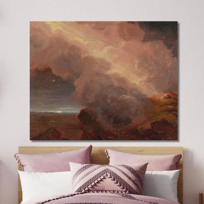 Wolken Auf Dem Berggipfel Thomas Cole, tcl8 drucken auf leinwand