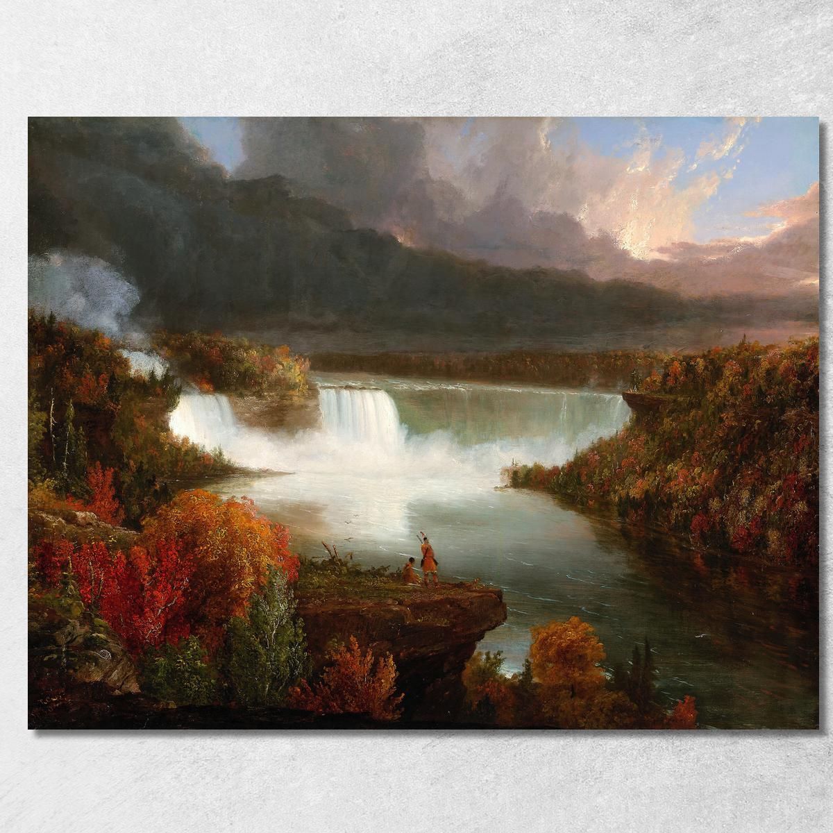 Tableau Toile Niagara Wall – Chutes Du Niagara XXL – Multicolore 165x80cm