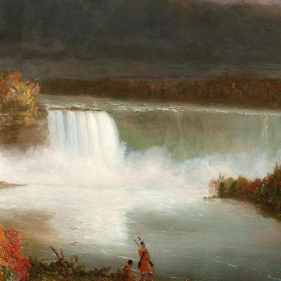 Veduta Distante Delle Cascate Del Niagara Thomas Cole tcl11 quadro stampa su tela