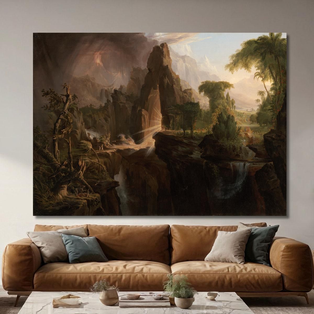 Cacciata Dal Giardino Dell'Eden Thomas Cole tcl13 quadro stampa su tela