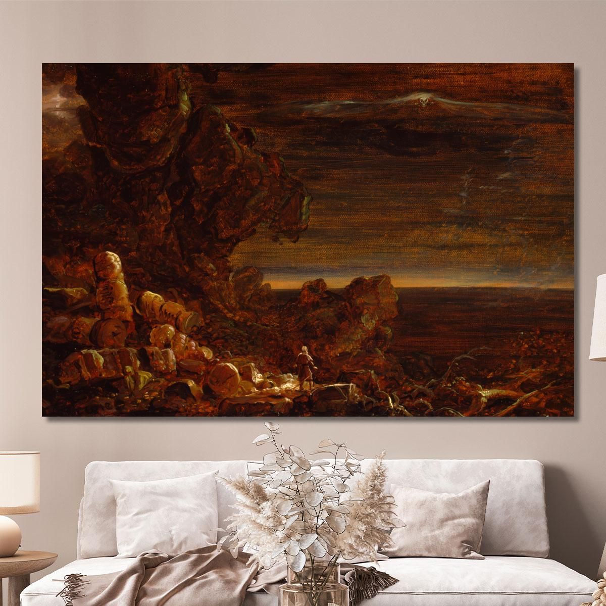 Il Pellegrino Del Mondo Alla Fine Del Suo Viaggio (Studio Per La Serie "La Croce E Il Mondo") Thomas Cole tcl43 quadro stampa s
