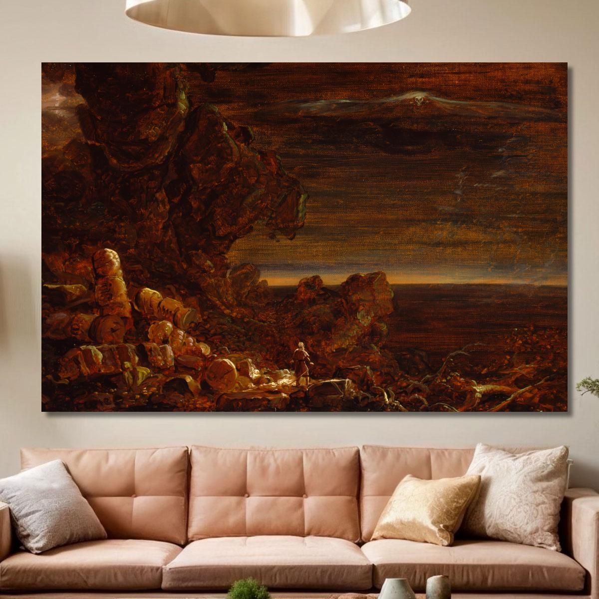 Il Pellegrino Del Mondo Alla Fine Del Suo Viaggio (Studio Per La Serie "La Croce E Il Mondo") Thomas Cole tcl43 quadro stampa s