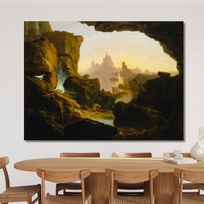 Das Zurückweichen Der Wasser Der Sintflut Thomas Cole, tcl45 drucken auf leinwand