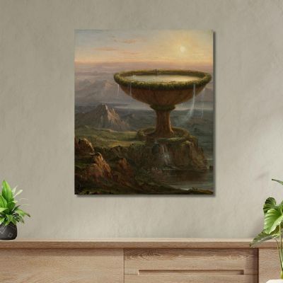Der Kelch Des Titanen Thomas Cole, tcl46 drucken auf leinwand