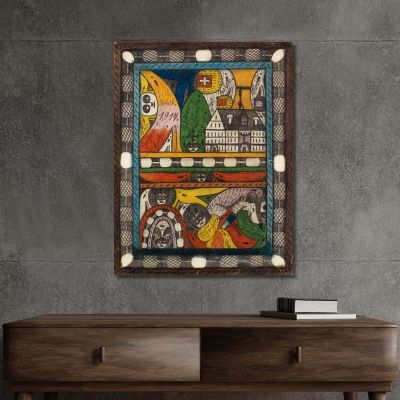 The Zohrn Schiiga And Land - Hunter Adolf Wölfli, awl9 canvas print
