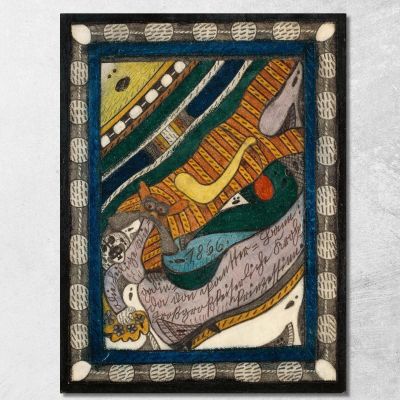 La Santa Wiegalinda Di Pantter - Bann Adolf Wölfli awl15 quadro stampa su tela