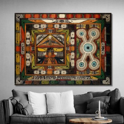Miss Iness At The Piano Adolf Wölfli, awl18 canvas print