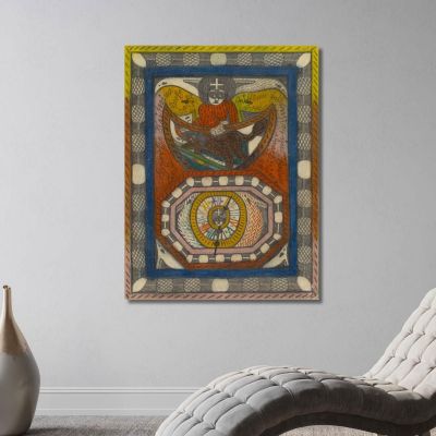 Great-Great - Empress And Great - Great - Goddess Helvetia In The Harbor Of Daali India Adolf Wölfli, awl19 canvas print