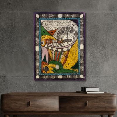 Hortensia And Great - Emperor Tritten Von Seelen - Forest In The Hortensia - Anger Adolf Wölfli, awl21 canvas print