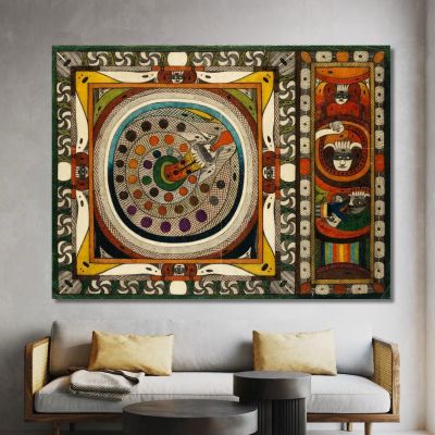 Net - Snake From Wili - Forest - St. Adolf - Tower - Courtyard - Ring - Clock Forest In America Adolf Wölfli, awl27 canvas print