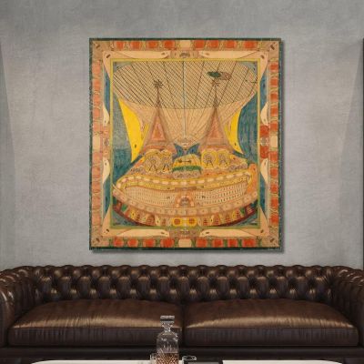 St. Adolf - Balloon - Ship Giant - City Adolf Wölfli, awl34 canvas print