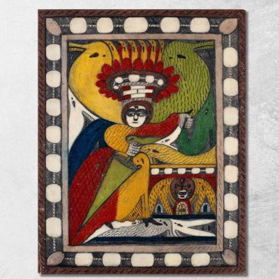 Il Trono - Alpi - Roosali Di Skt. Adolf Adolf Wölfli awl38 quadro stampa su tela
