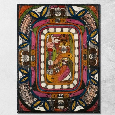 Santa Adolfina Della Valle Del Camaleonte In Cina Asia Adolf Wölfli awl39 quadro stampa su tela