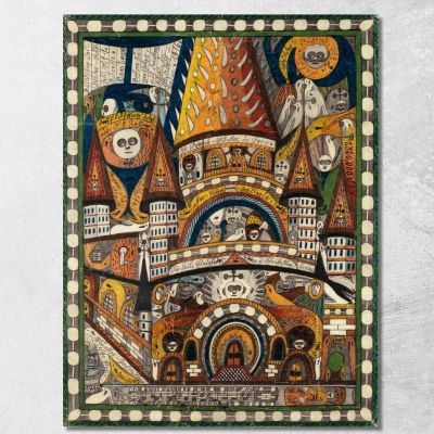 Cattedrale Di San Vincenzo A Berna Adolf Wölfli awl41 quadro stampa su tela