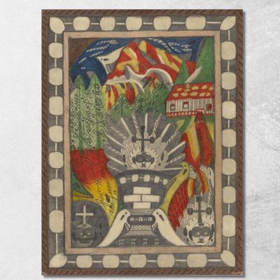 Ghiacciaio Gigante Della Tigre - Zohrn - Alta Alpe - Stok Nel Nord-Ovest Dell’India Adolf Wölfli awl44 quadro stampa su tela