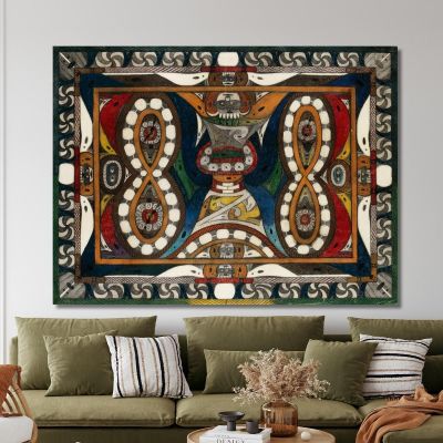 Serpent - Horloge Murale Adolf Wölfli, awl47 tableau impression sur toile