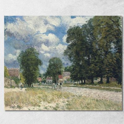La Strada Di Marly-Le-Roi Alfred Sisley asi27 quadro stampa su tela