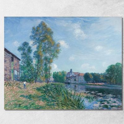 Il Loing A Moret In Estate Alfred Sisley asi42 quadro stampa su tela