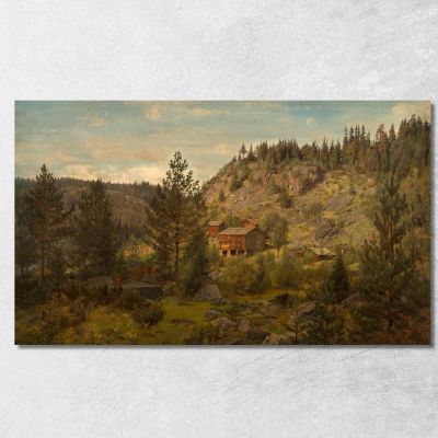 Aadal. Vinje Telemark Amaldus Nielsen ani1 quadro stampa su tela